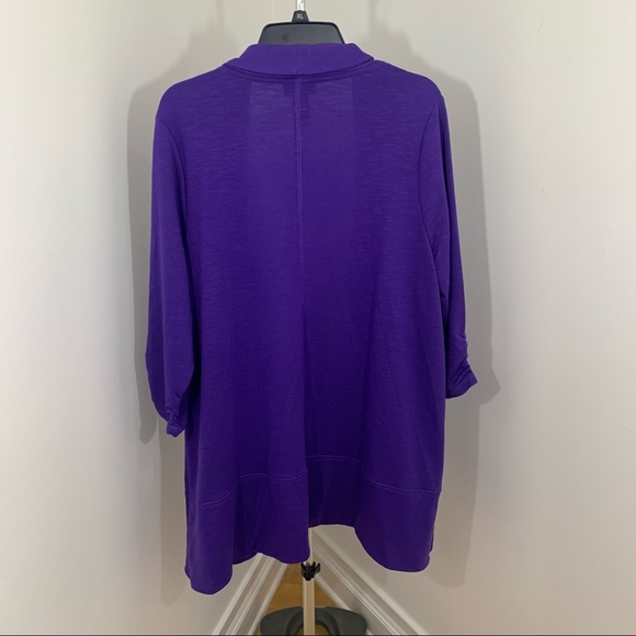 LAST TWO AVAILABLE - New Plus Size Open Front Drapey Shawl Cardigan Size 1X - Picture 2 of 9